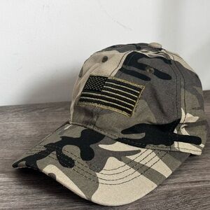 Camo American Flag Hat Tactical Adjustable Baseball Cap